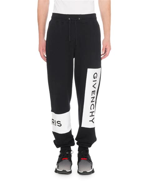 givenchy sweatpants mens|givenchy embroidered joggers.